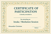 Participation Certificate in Co-Parenting Mediation